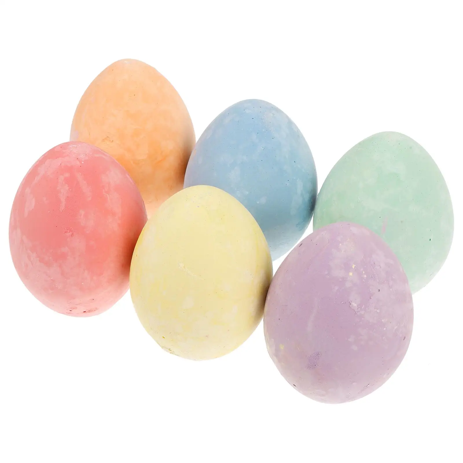 6 Pcs Egg Painting Chalk Colorful Shape Eggs-Shaped Chalks Calcium Sulfate on Chalkboard Child Erasable Solid Little Friend