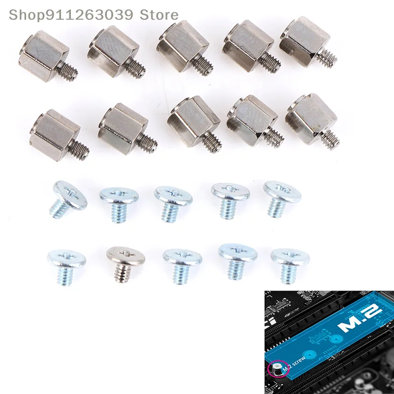 

10 Sets Of Hand Tools SSD Mounting Fixing Screws Hex Nuts For A-SUS M.2 SSD Motherboards