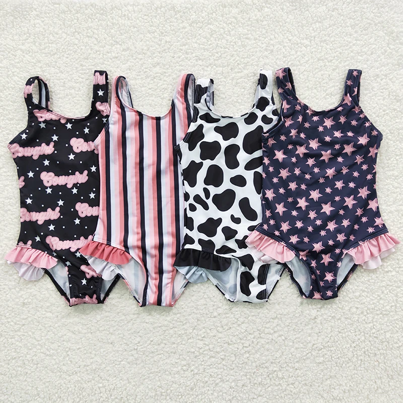 

Wholesale Baby Girl One Piece Children Toddler Summer Inner Wear Swimsuit Kids Swimwear Infant Western Romper