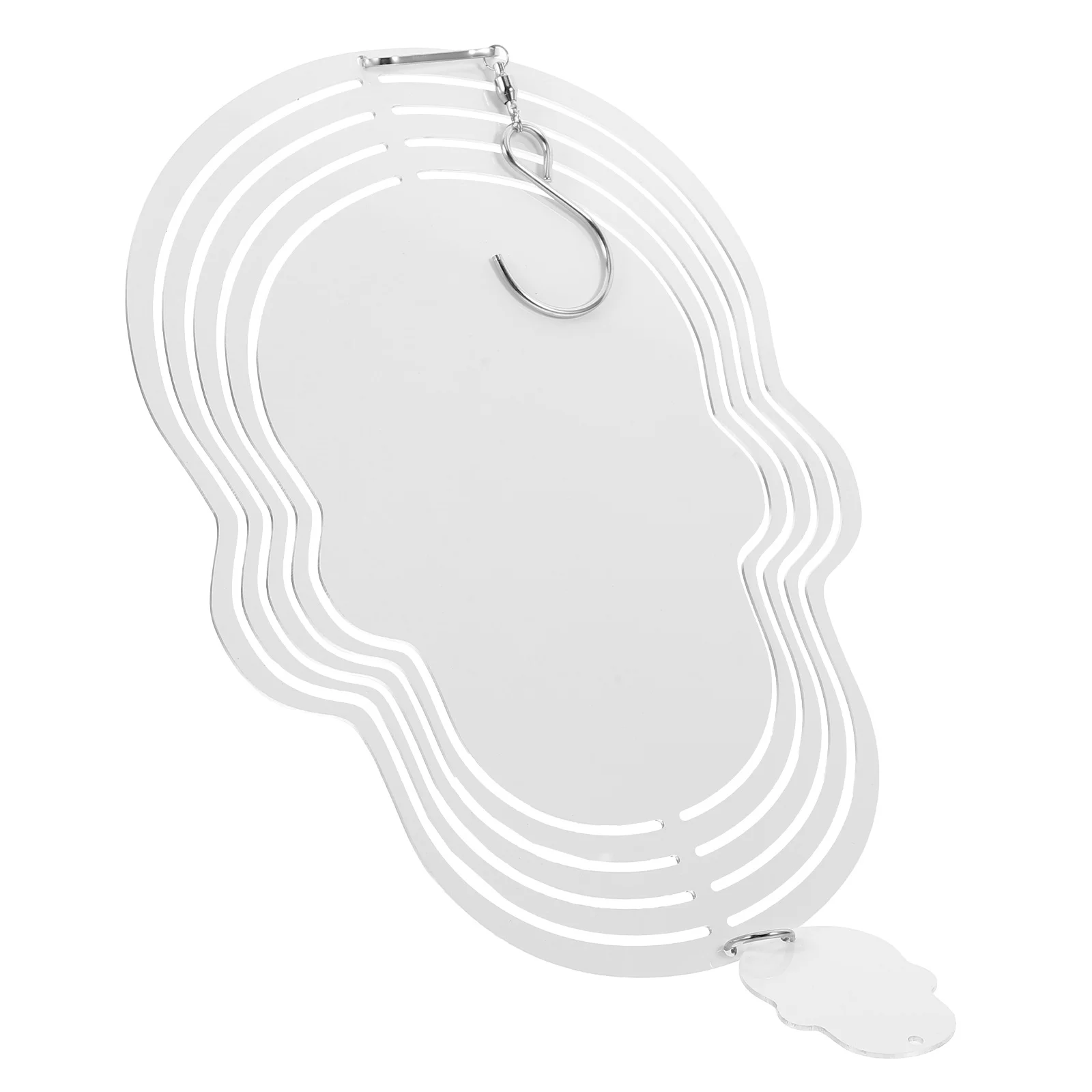 Blank Wind Spinner DIY Sublimation Aluminum Halloween Skull Design Hanging Decor Garden Yard Door Porch Ornament