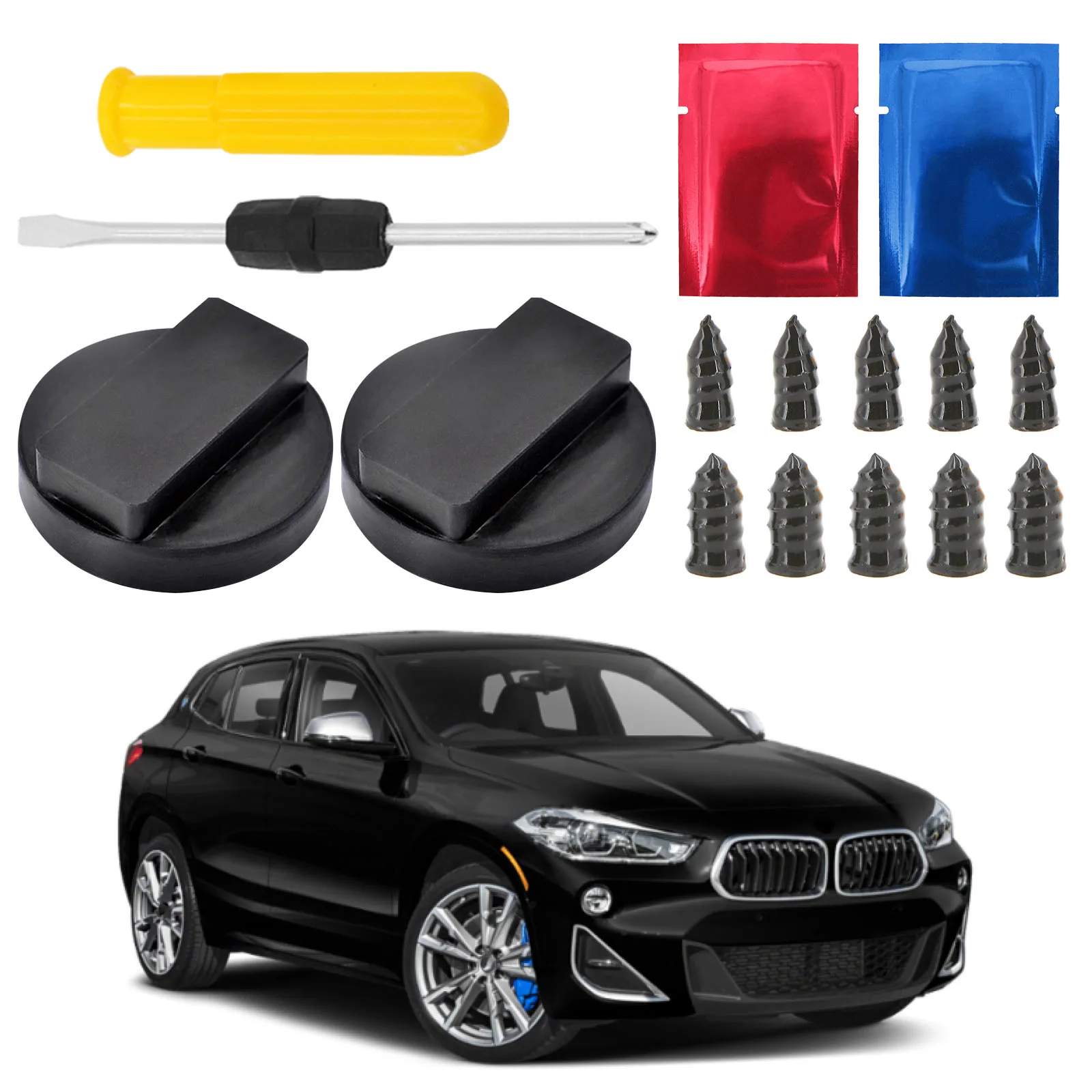 Jack Pad Car Tire Nail Screwdriver with Bag For BMW 3 4 5 Series E36 E39 E46 E60 E90 E87 X3 X4 X5 E83 F25 E53 E70 F10 F20 F30