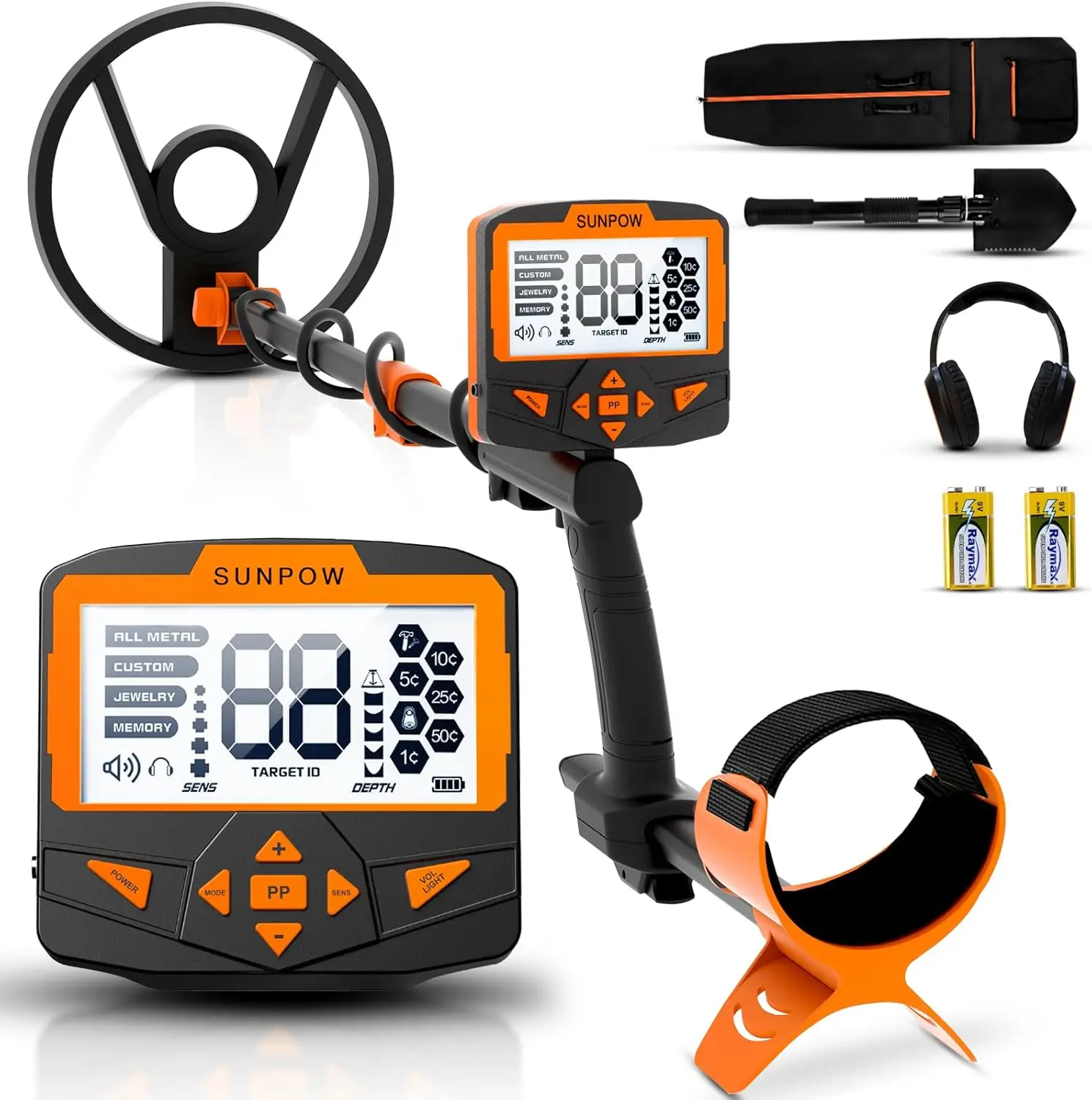 Metal Detector for Adults Professional - Waterproof Higher Accuracy 5 Modes Gold Metal Detector with Strong Anti-Interference, A