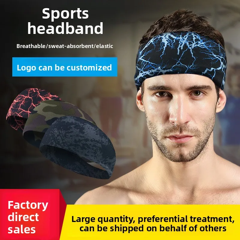 Men Women Lycra Breathable Sweat Guide Antiperspirant Hair Band Compression Headwrap for Running Cycling Yoga Dance Fitness