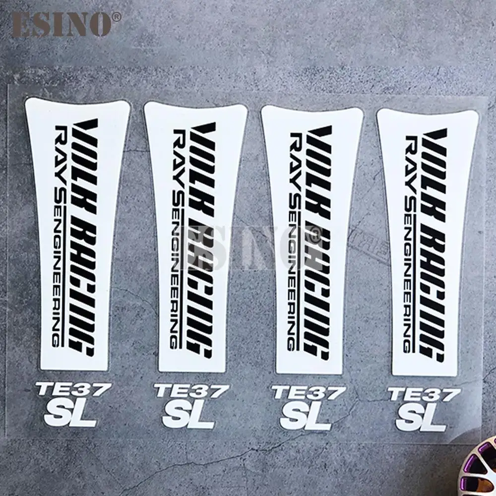 4 × سيارة التصميم عجلة حافة الزخرفية ملصق فينيل سلسلة اكسسوارات السيارات الشارات لسباق فولك TE37 طوكيو الوقت الهجوم #3