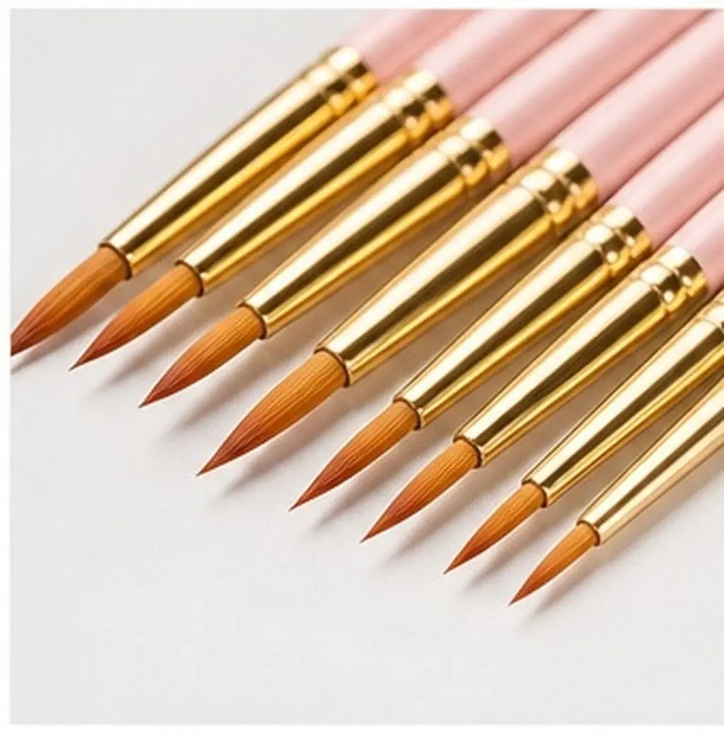 12pcs of One Set Professional Paint Delicate Paint Wooden Nylon Hair Art Brush Portable Paint Pen (Pink)