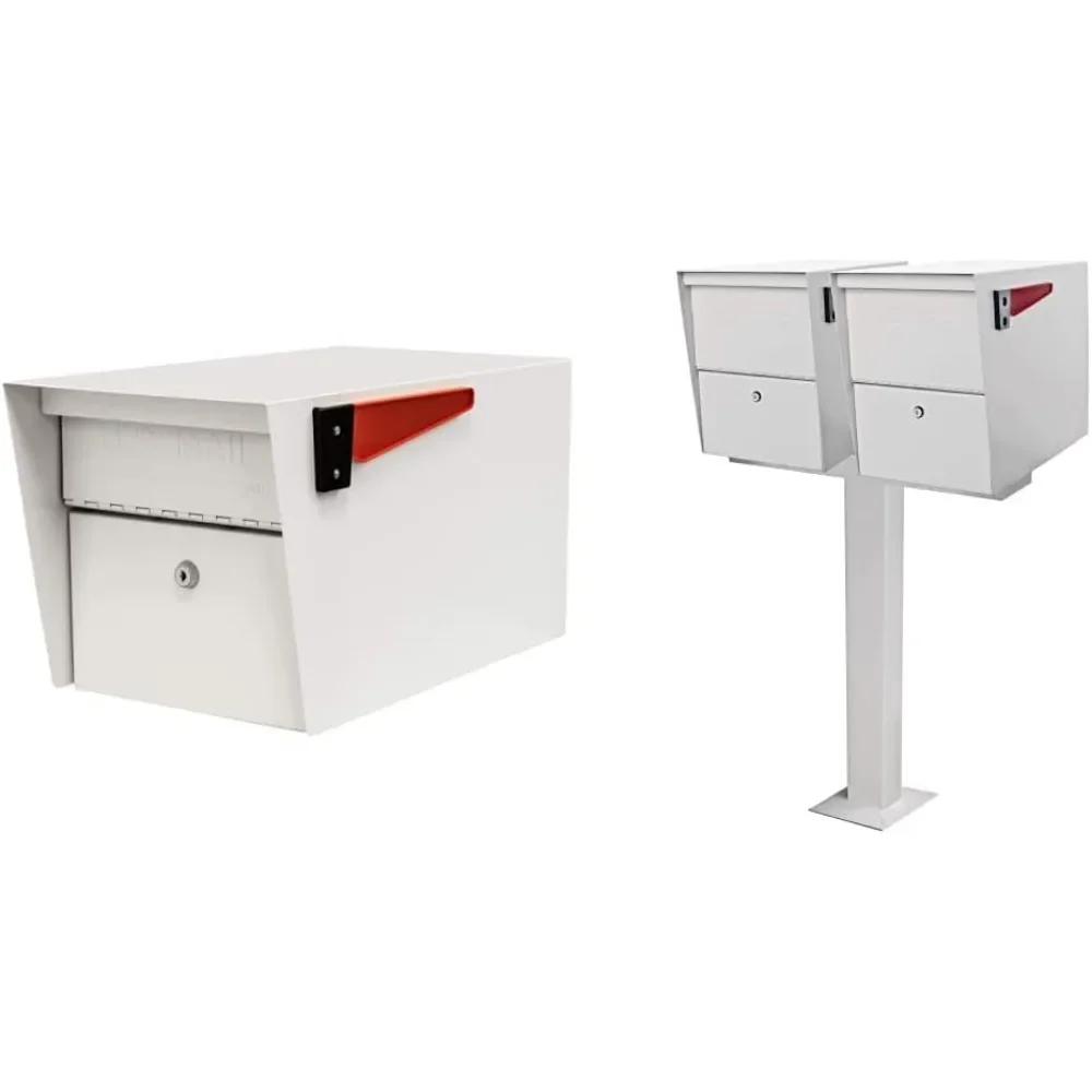 7507 Mail Manager Security Mailbox and 7146 Two Box Spreader, Cream White