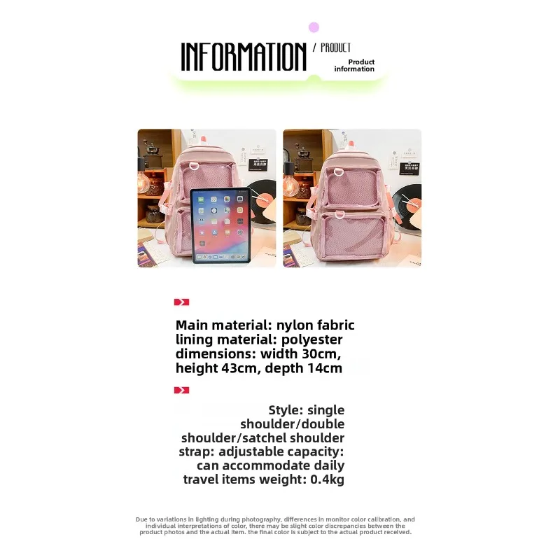 Sac à dos Transparent pour étudiants, sac d'école élégant pour filles, 2026