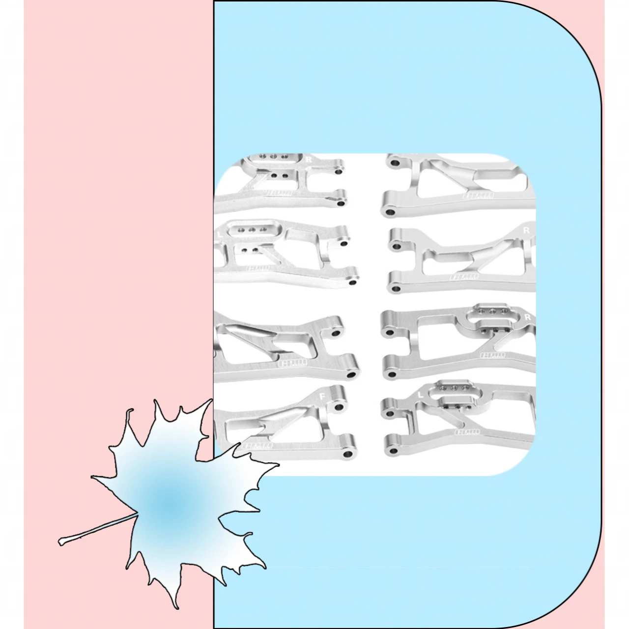 

GPM 7075 Alloy Front + Rear Upper & Lower Suspension Arms For TRAXXAS Mini Maxx