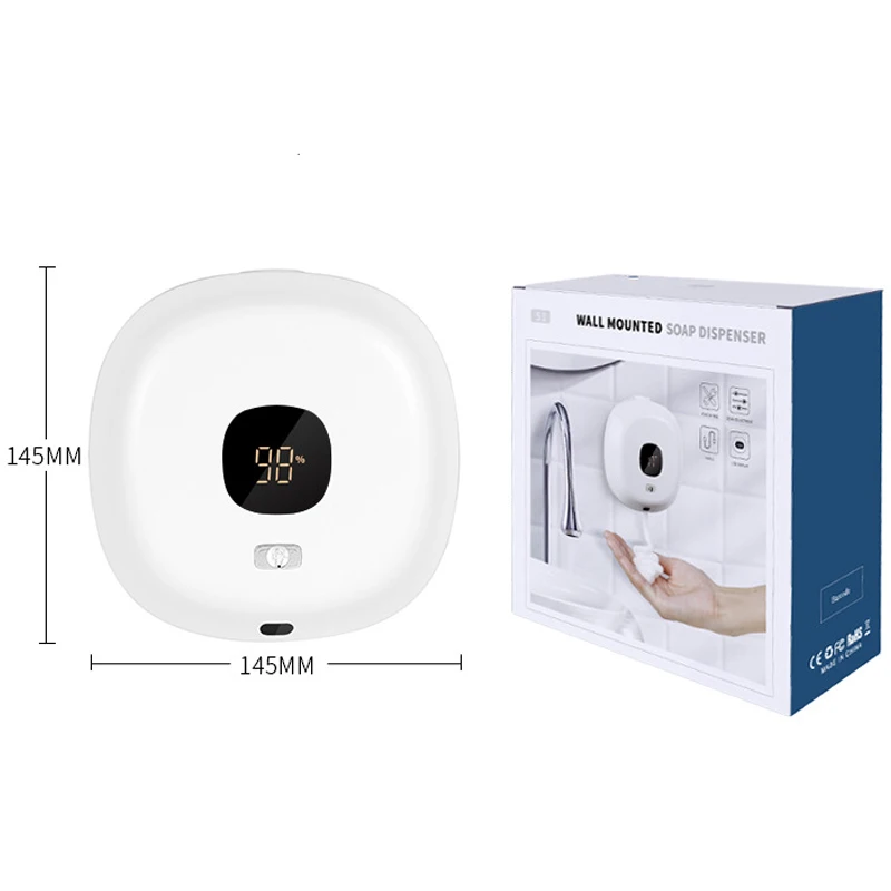 자동 거품 비누 디스펜서, 욕실 스마트 세척 핸드 머신, USB 충전, 고품질 ABS 소재 비누 디스펜서
