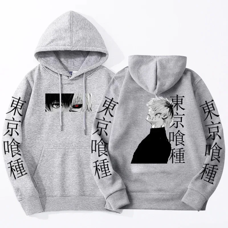 Tokyo Ghoul Ken Kaneki HoodieAnime Pullovers Casual Hip Hop Streetwear Printed Graphic Tops 2024