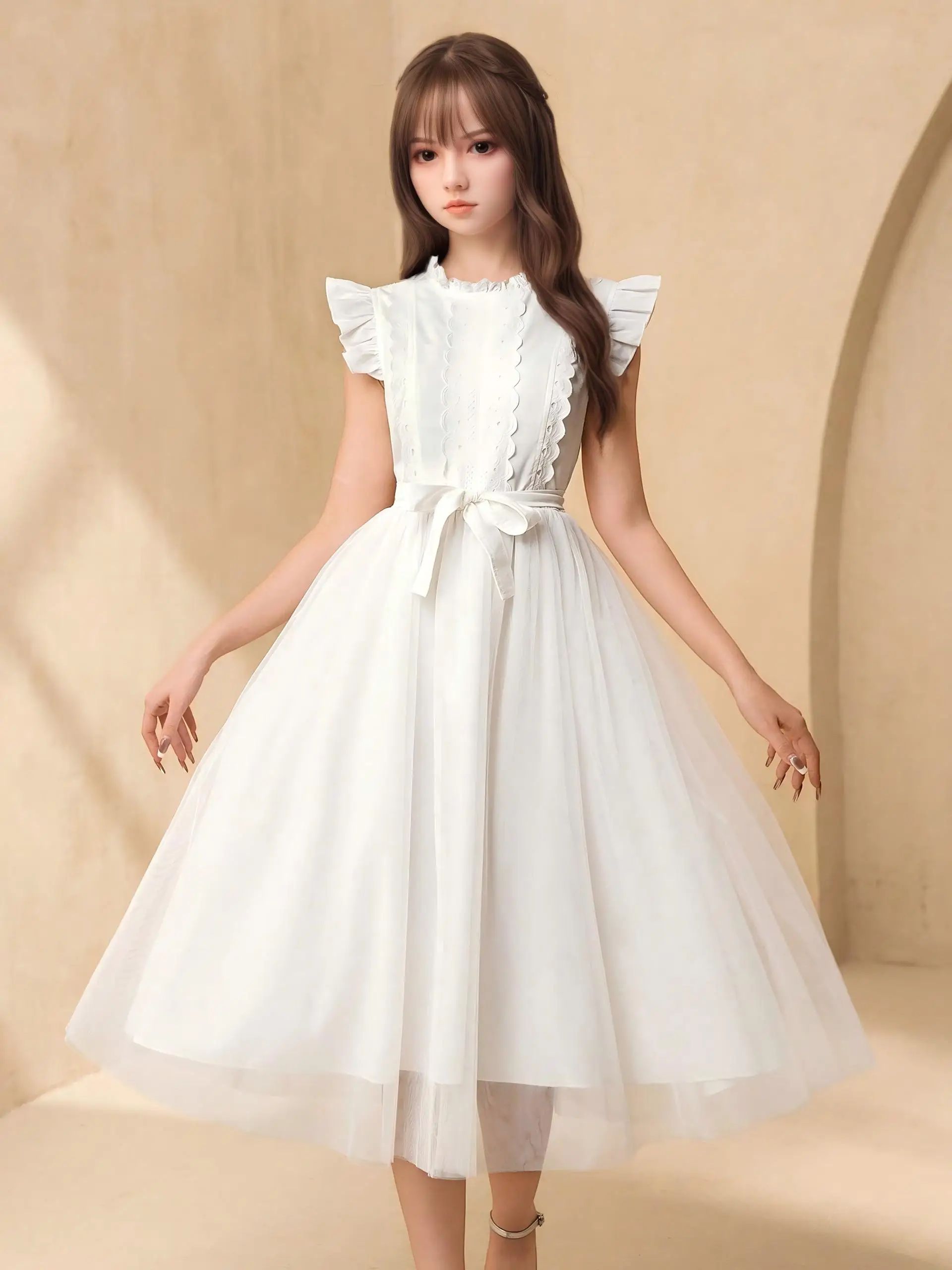 

57.09in Slim Body Anime Doll, Flat Chest Lifelike TPE Figure, Realistic Skin, Movable Skeleton, Sexy and Elegant Shape