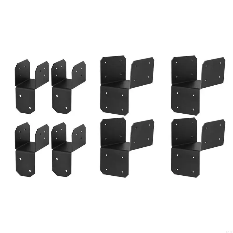 

4Pcs Joist Anchors Connector Post Anchors Post Bracket Post Caps Tie Bracket Wooden house Hanger Joint Post Caps Enduring KXRE