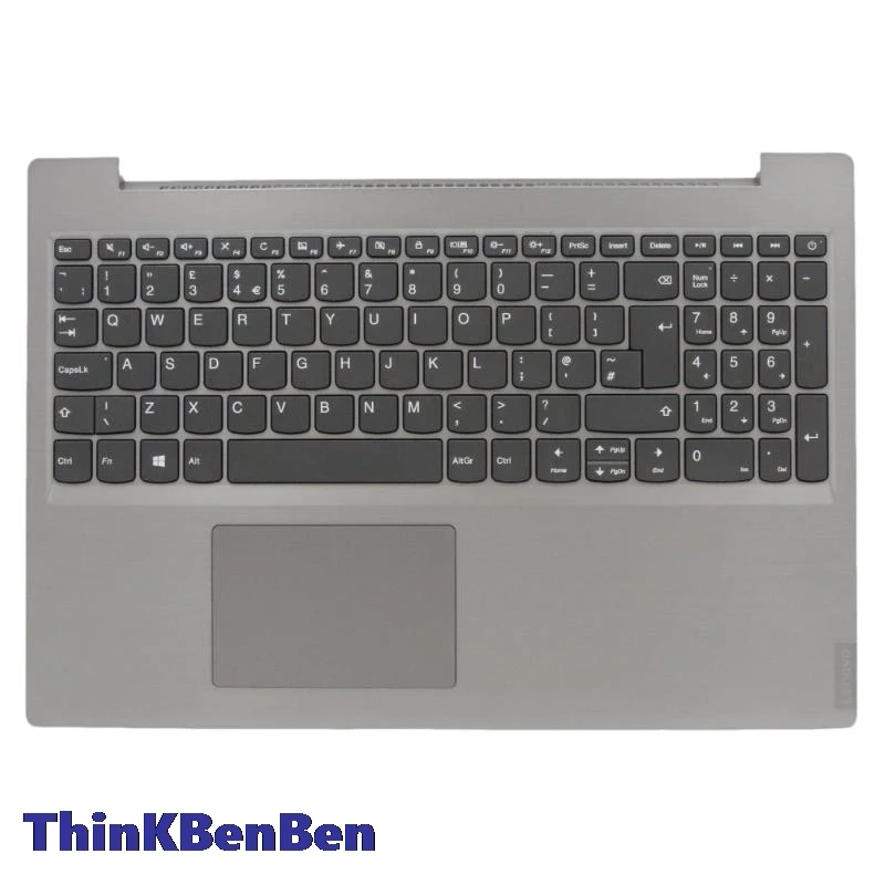 

UK English Platinum Grey Keyboard Upper Case Palmrest Shell Cover For Lenovo Ideapad L340 15 15IWL 15API 5CB0S16651