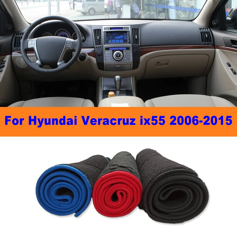 

Anti-Glare Dashboard Cover Dash Mat Non-Slip Sun Shade Pad Interior Protector For Hyundai Veracruz ix55 2006-2015 2007 Car Parts