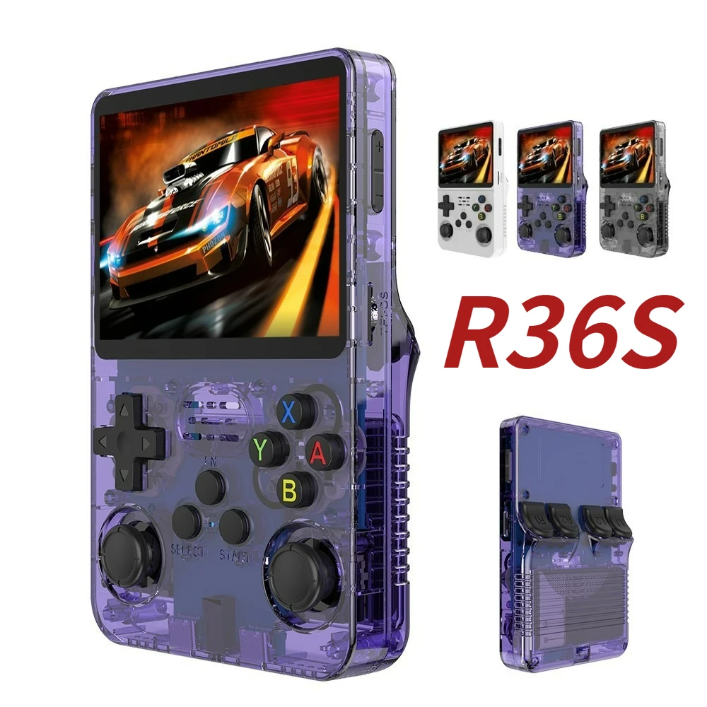 

Игровая консоль R36S в ретро-стиле с 3,5-дюймовым IPS-экраном, системой Linux, 64 ГБ памяти и более 20000 классических игр, портативная карманная консоль для ретро-игр