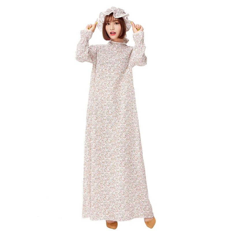 Vestido De Actuación Medieval Caqui Estampado Floral Estilo Campestre Caperucita Roja Y La Abuela Del Gran Lobo Malo — -25%, 17.7€ Coupon, from 50.39€ – 25% descuento – €50.39