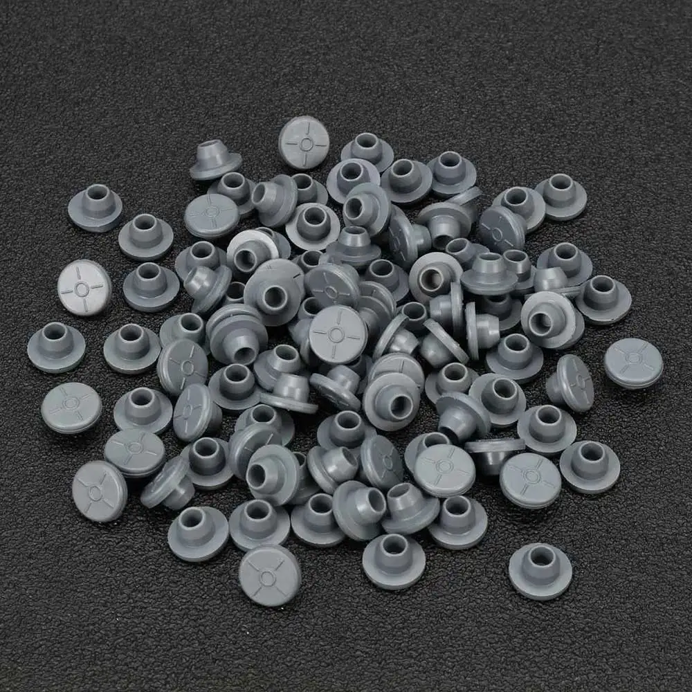 

100-1000x Rubber Stoppers Self Sealing Injection Port Inoculation Medical for Sealing Organizer 13mm Glass Bottles Vials Opening