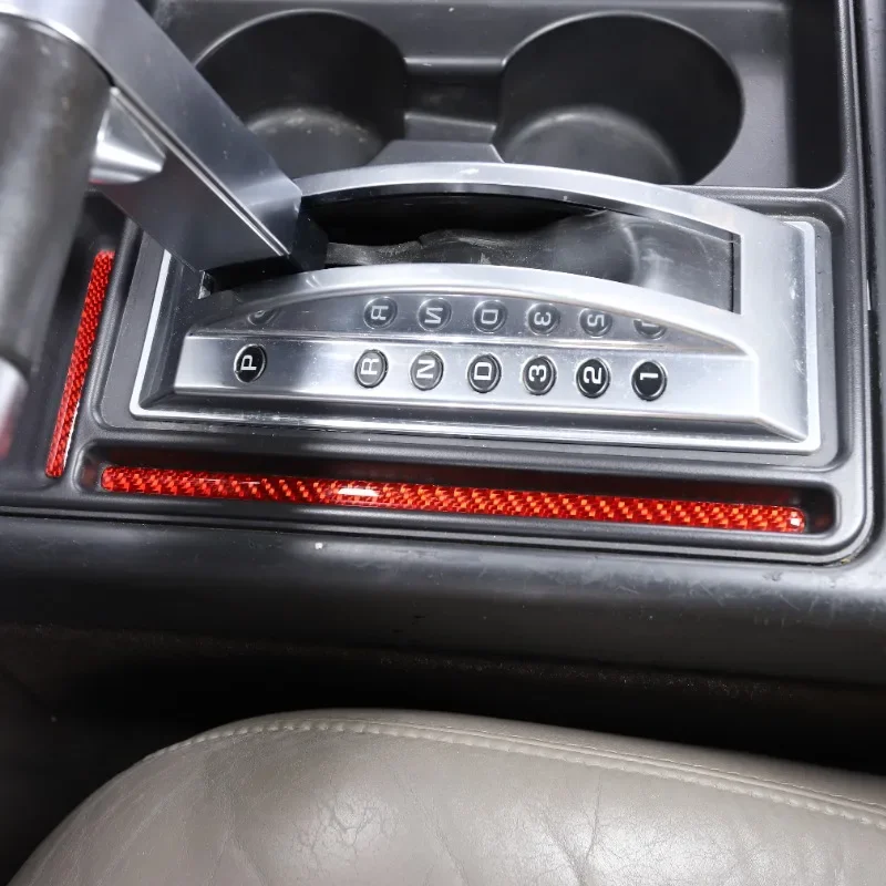 

Suetlcoity For Hummer H2 2003-2007 Soft Carbon Fiber Car Center Shift Slot Pad Decorative Sticker Interior Car Accessories
