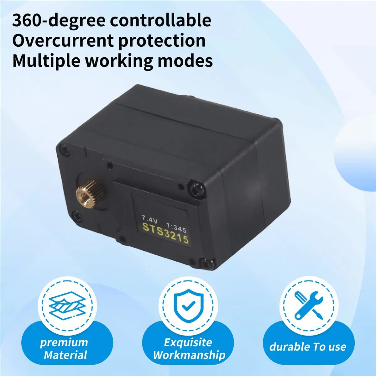 DT77 7.4V STS3215 Servos for SO-ARM100 Robotic Arm 19KG High Torque Intelligent Bus Servo TTL for Programming with FE-URT-1