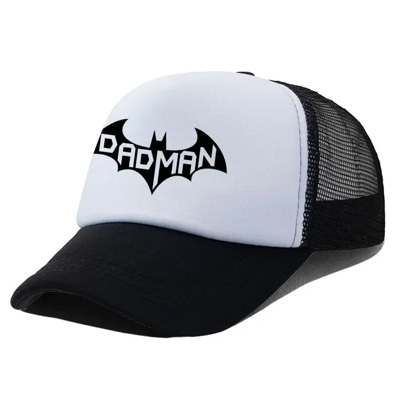 Trendy Printed Batman Letter Driver Cap For Men And Women European American Hip Hop Style Sunshade Mesh Cap Summer Duck Tongue C