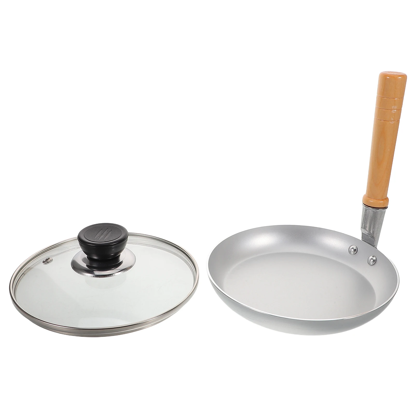 

Japanese Oyakodon Pan Tamagoyaki Egg Cookware Mini Fry Pan Non-Stick Small Silver Cooking Equipment for Pancake Fried Eggs