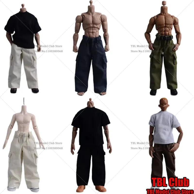 

Muticolour 1/12 Scale Straight Workwear Long Pants With Belt For Romankey Asi3.0 BJD 6-inch Action Figure Soldier