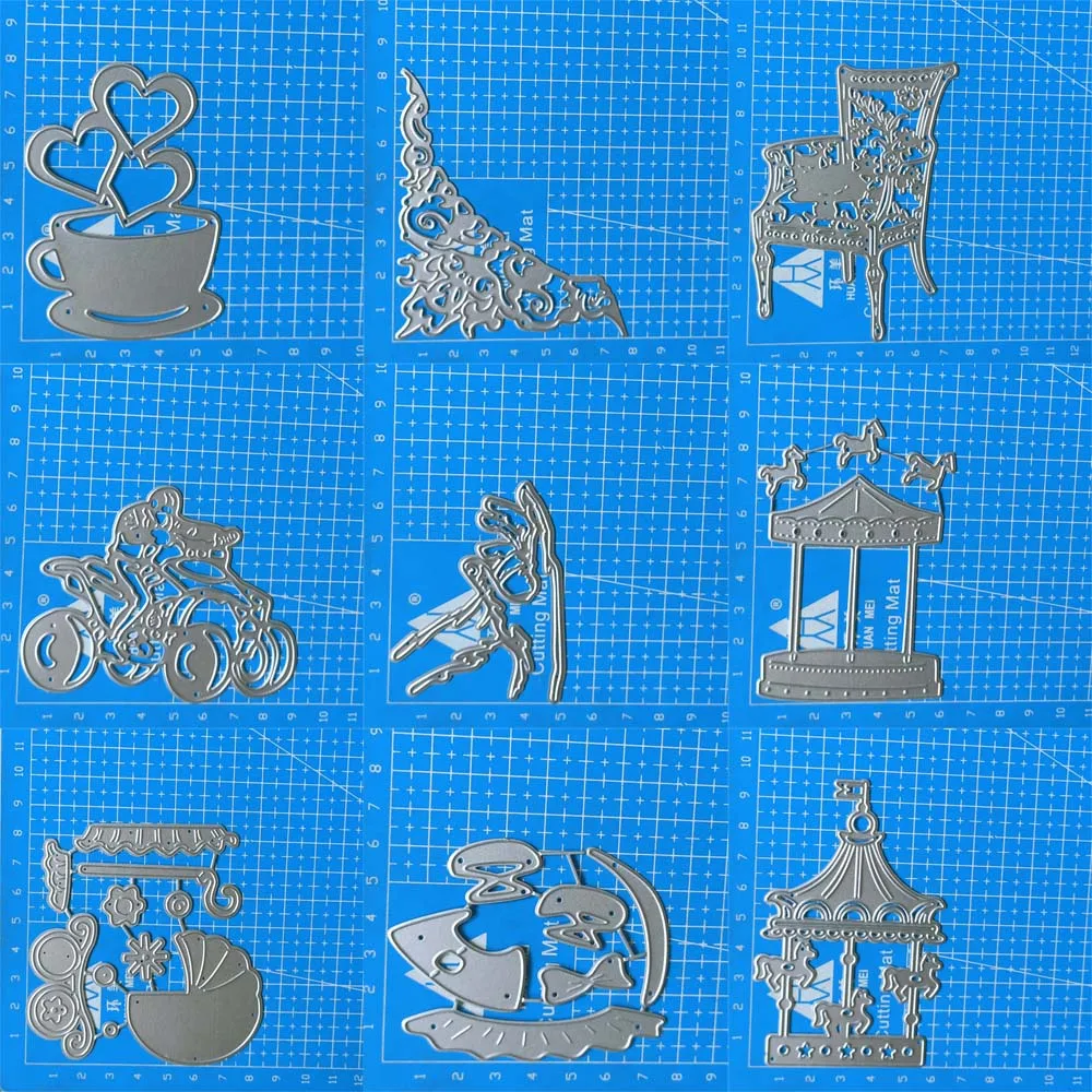 Stuhl Hand Babypflege Karussell Metall Stanzformen Scrapbooking Fotoalbum Dekorative Prägung DIY Papierkarten Schablonen