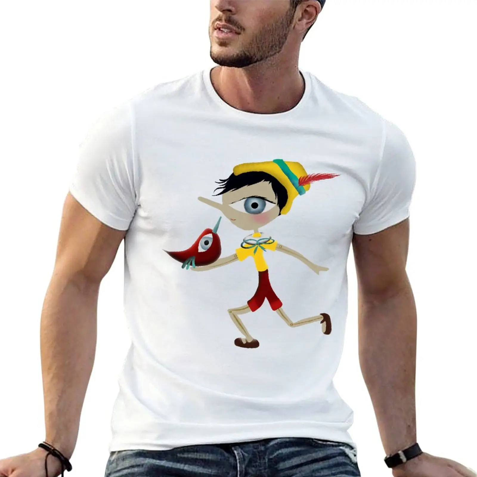 

pinoccio pinocho tshirt T-Shirt t shirts cotton 100% man t shirts graphic T-Shirt