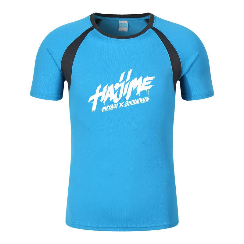 2023 New Men's Hajime Miyagi Andy Printing Fashion T Shirt Fitness Short Sleeve Sport Training Jogging Shirts Gym Quick Dry Tops