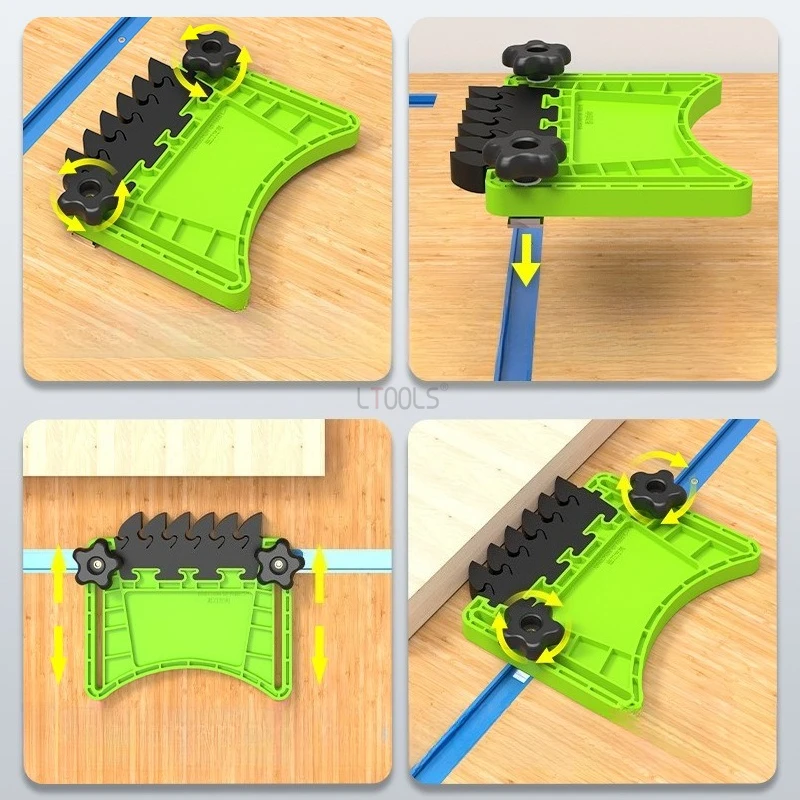 ชุดเฟเธอร์บอร์ดงานไม้ ทนทาน แผ่นไม้ยึดติด รางนำตัด แผ่นดัน สำหรับเลื่อยวงเดือน เครื่องมือตัดและแกะสลัก