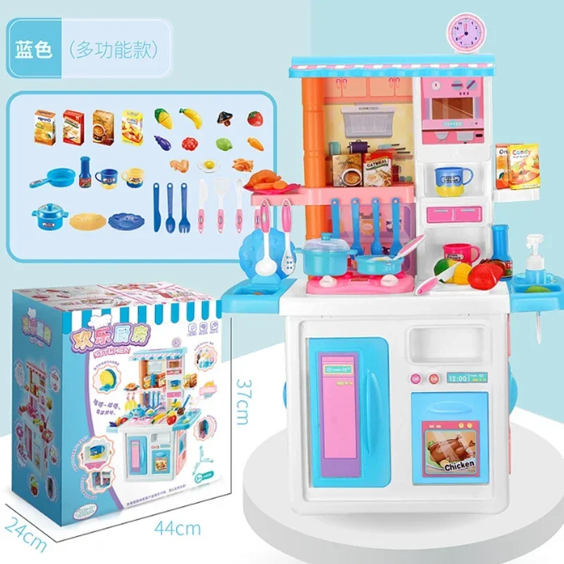 Set da cucina per bambini di grandi dimensioni 87cm di altezza giochi di imitazione giocattoli da cucina cibo in miniatura gioca a fare la casa