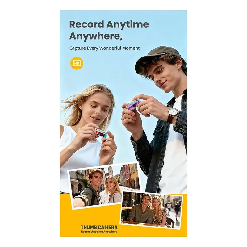 【تخفيضات سريعة】حقيبة ظهر مثالية لكاميرا الإبهام الصغيرة بدقة 1080 بكسل مع شاشة 0.96 بوصة للتصوير الفوتوغرافي وسهل تحميل الصور #3