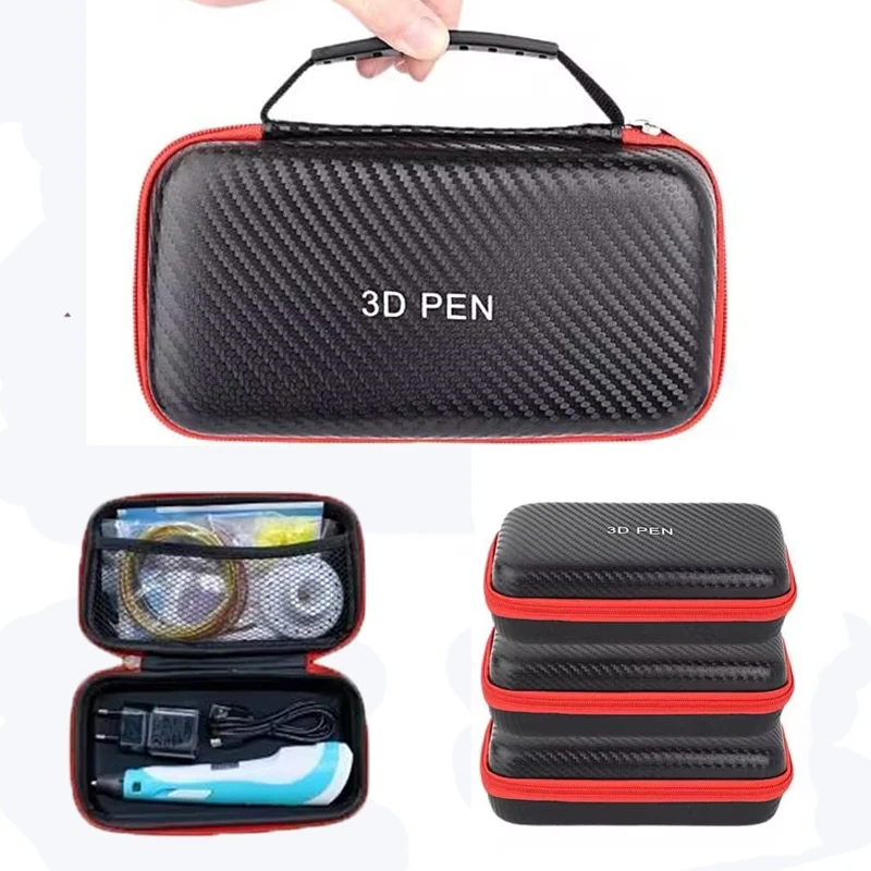 Bolsa de almacenamiento de bolígrafos 3D, organizador electrónico Digital impermeable, portátil, de gran capacidad, accesorio de caja de bolígrafo de impresión 3D, 1/2/5 Uds.