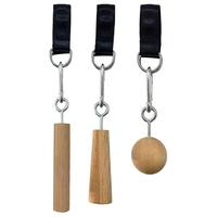 Wooden Handle Pull Up Ball Grip Finger Strengthener Exerciser Arm Muscle Strength Workout Rock Climbing Bouldering Training Tool