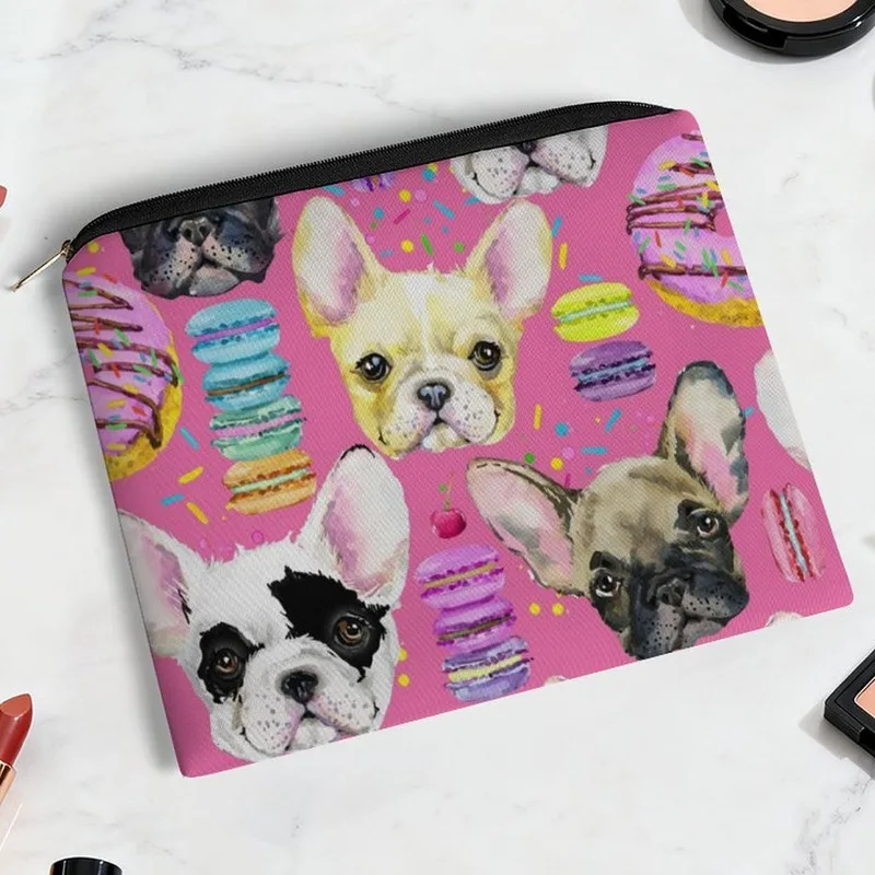 

Косметичка с милым принтом собаки, органайзер для косметики, сумка на молнии для ежедневных поездок