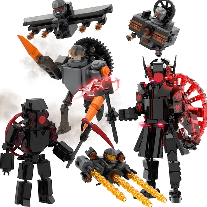 Skibidi Toilet Titan Speakeman, TV Man, juego de bloques de construcción de camarógrafo, 445 Uds., juguetes de construcción de personajes coleccionables para niños