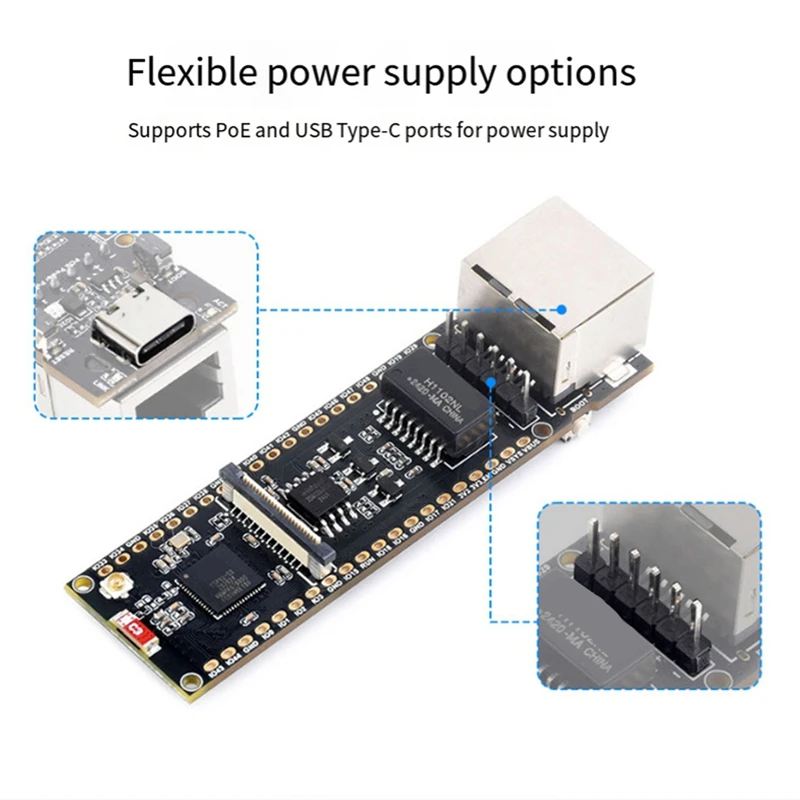 T70C-ESP32-S3-ETH-Camera-Development-Board-Poe-RJ45---OV2640-OV5640-Port---W5500---Micro-SD-For-Raspberry-Pi-Pico-Size