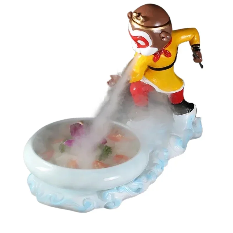 

Journey to the West dry ice creative tableware artistic conception dish artifact special-shaped hot pot shop dry ice tableware