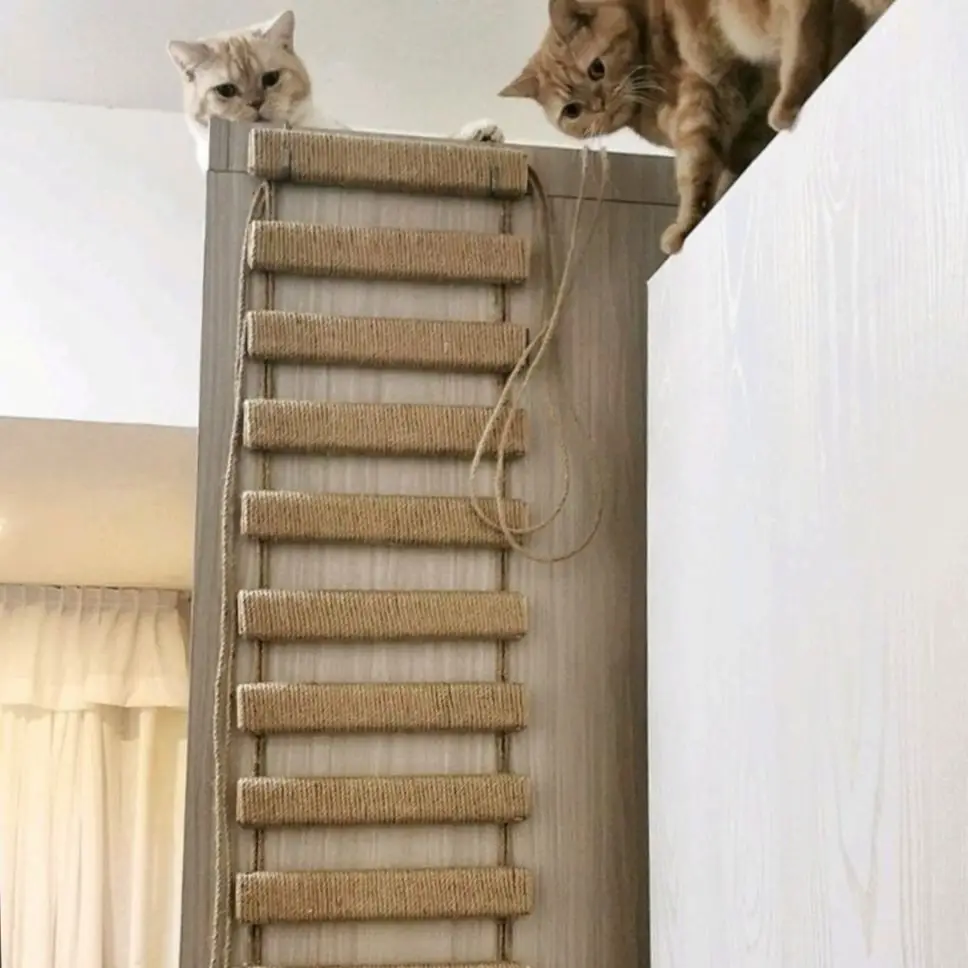 Клетка для кошек разных размеров, сизальная веревка для моста, лестница для кошек, мебель для домашних животных, Когтеточка, игрушка для котят, башня для кошек