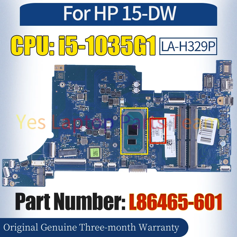 LA-H329P For HP 15-DW 250 G8 Laptop Mainboard L86465-601 SRGKG i5-1035G1 Notebook Motherboard 100％ Tested