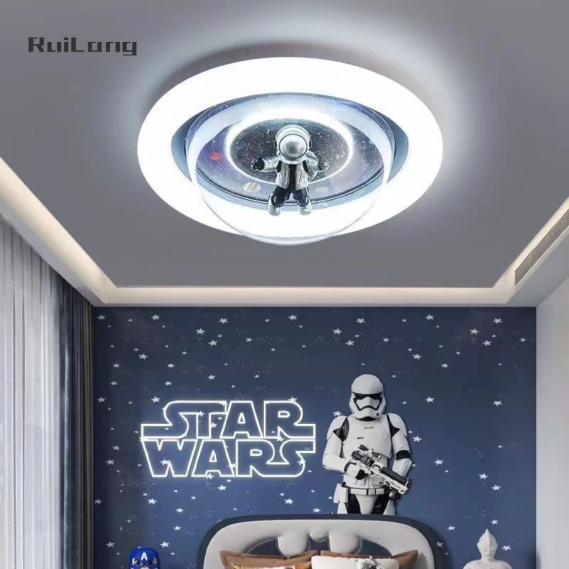 

Led Astronaut Ceiling Light For Kids Room Boys Baby Study Bedroom Decor Spaceman Light Ceiling Chandelier Cartoon Ceiling Lamp