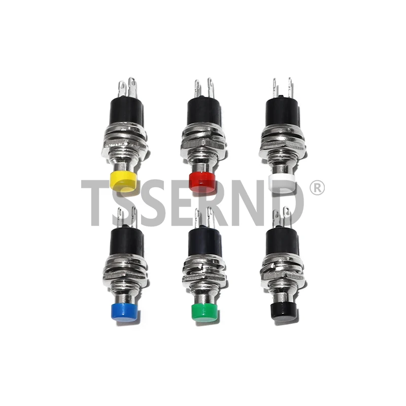 6PCS PBS-110 7MM Momentary Push Button Switch Press The Reset Switch Momentary ON OFF Push Button Micro Switch Normally Open NO