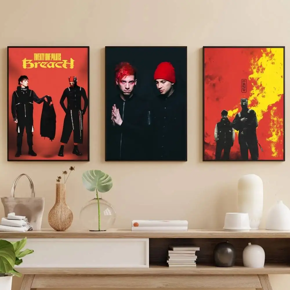 T-Twenty one P-Pilots Breach ملصق فني ذاتي اللصق مقاوم للماء ورق ملصق مقهى غرفة البار #1