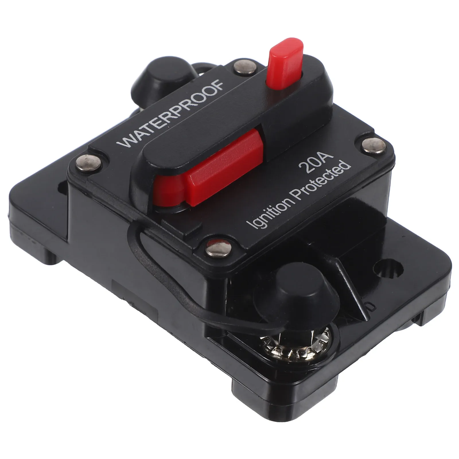 Circuit Breaker Manual Reset 20 Amp Automotive Car Stereo Audio Inline Fuse Block Inverter Rv Marine Sound System Protection