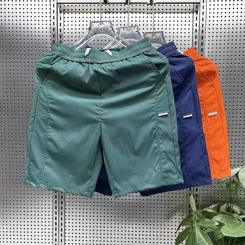 2026 Summer Men's New Loose Casual Outer Wear Shorts Ice Silk Trend Half Pants Quick-drying Beach Pants Jogger Short Homme