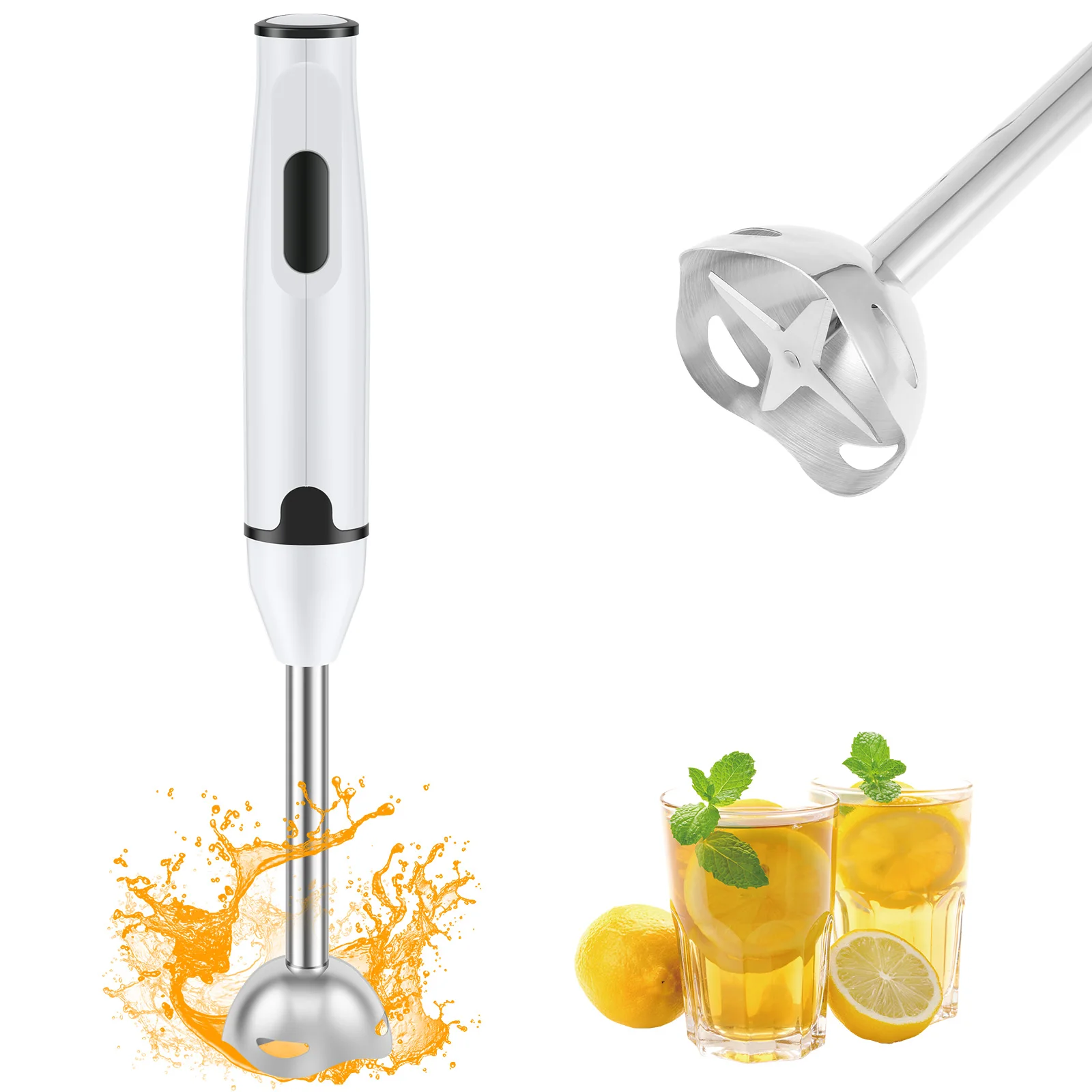 Handheld Blender Electric Immersion Mashing Stick Stainless Steel mixer Soup Smoothie Puree Sauce Juice Kitchen Ice Crush Gadget