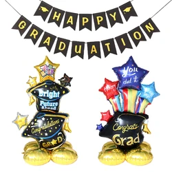 Nieuwe Afstudeerfeest Ballonnen 4d Staande Folie Globos Afstuderen 2024 Bachelor Cap Grad Felicitatie Decoratie Kids Gunsten