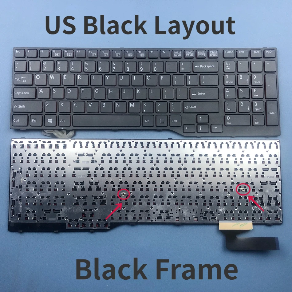 

US Laptop Keyboard For Fujistu E754 Lifebook E557 E753 E756 E554 E556 Celsius H730 H760 H77 CP670825-03 US Layout