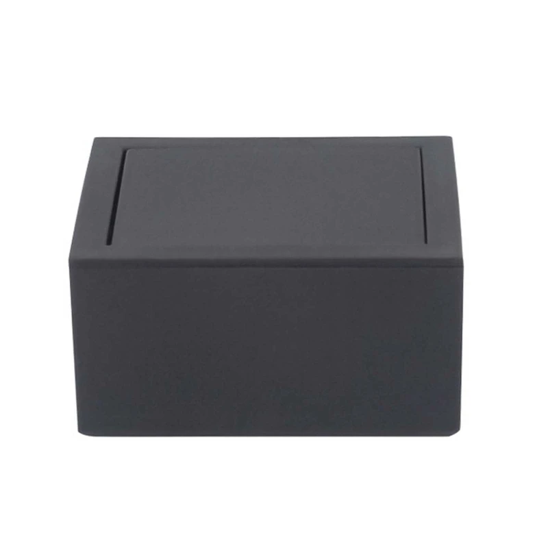 Black Plastic Cover Rotating Cufflinks Box for Creative Packaging Gifts Box Portable Jewelry Display Box for Men Wo