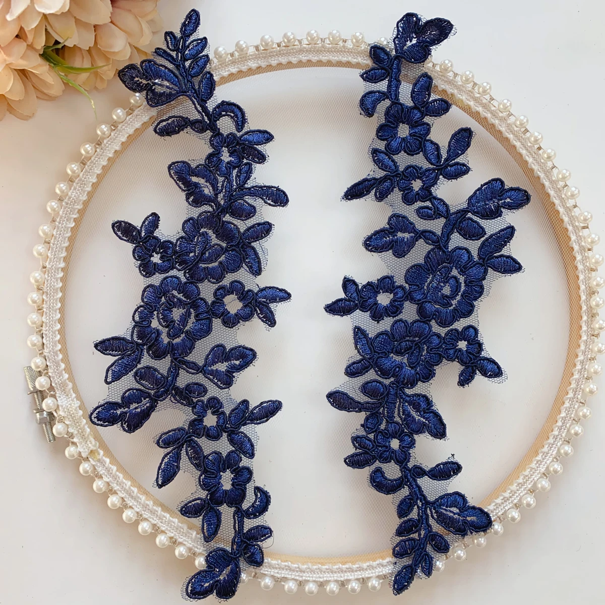 Spitzenblumen mit Spiegeleffekt für Hochzeitskleider, Hochzeitsschuhe, Kopfschmuck, DIY-Nähzubehör, RS5016, 10 Stück/Lot, 14 Farben – Detail 10